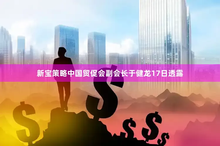 新宝策略中国贸促会副会长于健龙17日透露