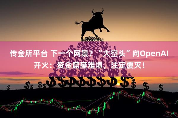 传金所平台 下一个网景？“大空头”向OpenAI开火：资金窟窿难填，注定覆灭！