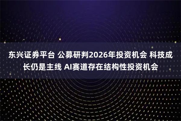 东兴证券平台 公募研判2026年投资机会 科技成长仍是主线 AI赛道存在结构性投资机会